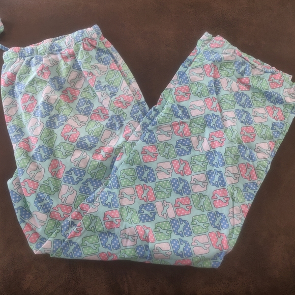 Vineyard Vines Polka Dot Whale Lazy Pants S - Picture 2 of 9